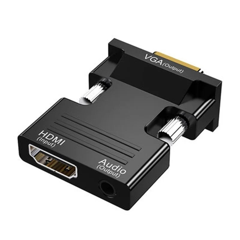 HDMI-compatible Female To VGA Male Converter VGA to HDMI Female Adapter For PC Laptop to HDTV Projector Video Audio Converter Oasis Select
