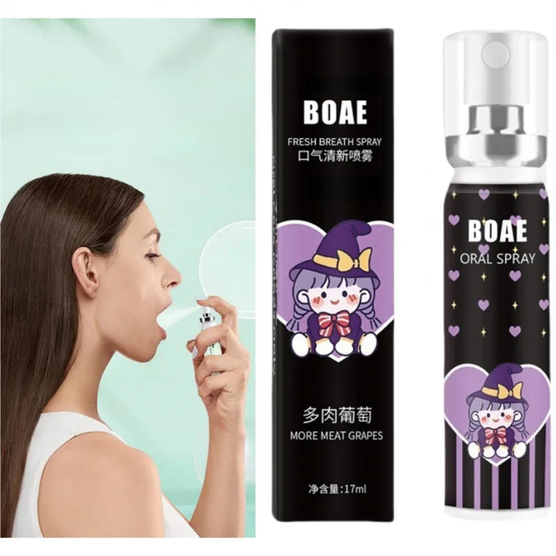 2-Pack Grape Oral Breath Freshener Spray 17ml | Travel Size