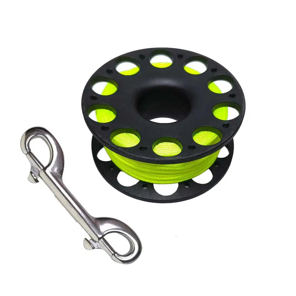 Scuba Diving Spool Finger Reel Cave Wreck Dive Safety Gear SMB Hook Accessories with Double End Hook Oasis Select