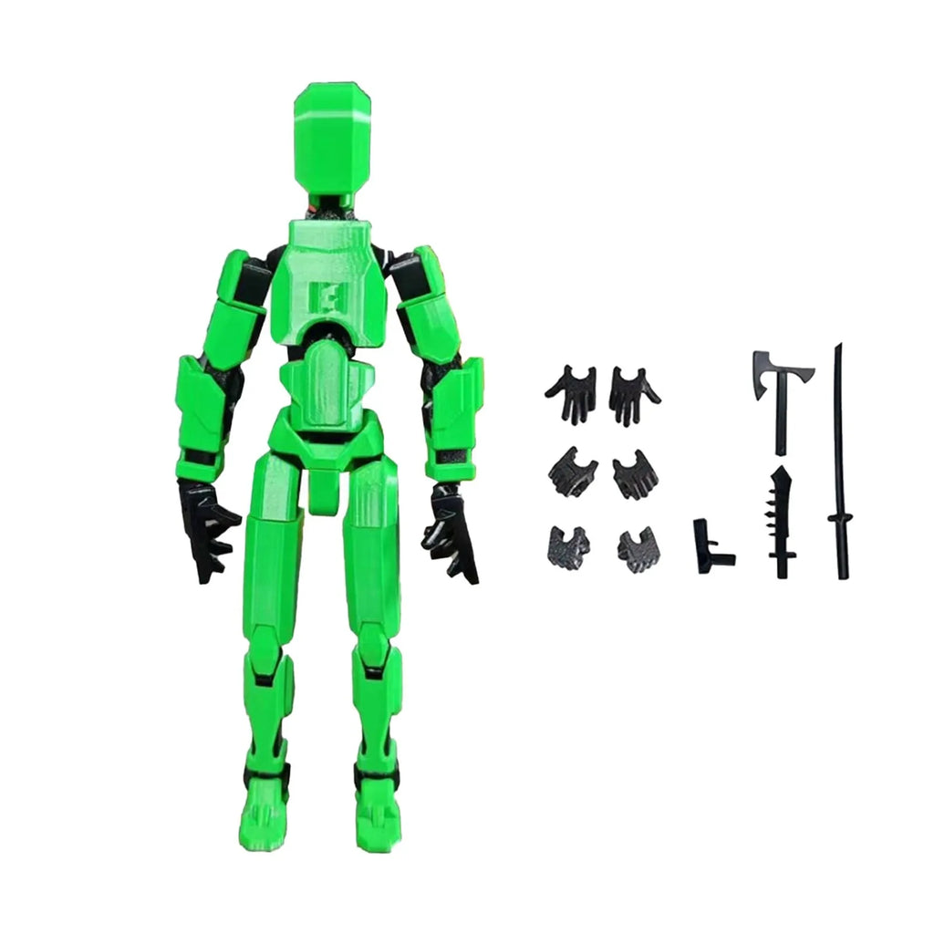 Titan 13 With Wings Figure Toys Lucky T13 Joint Movable Action Figuras 3D Printed Multi-Articular Robot Toys For Kids Gifts 13cm Oasis Select Green One Size