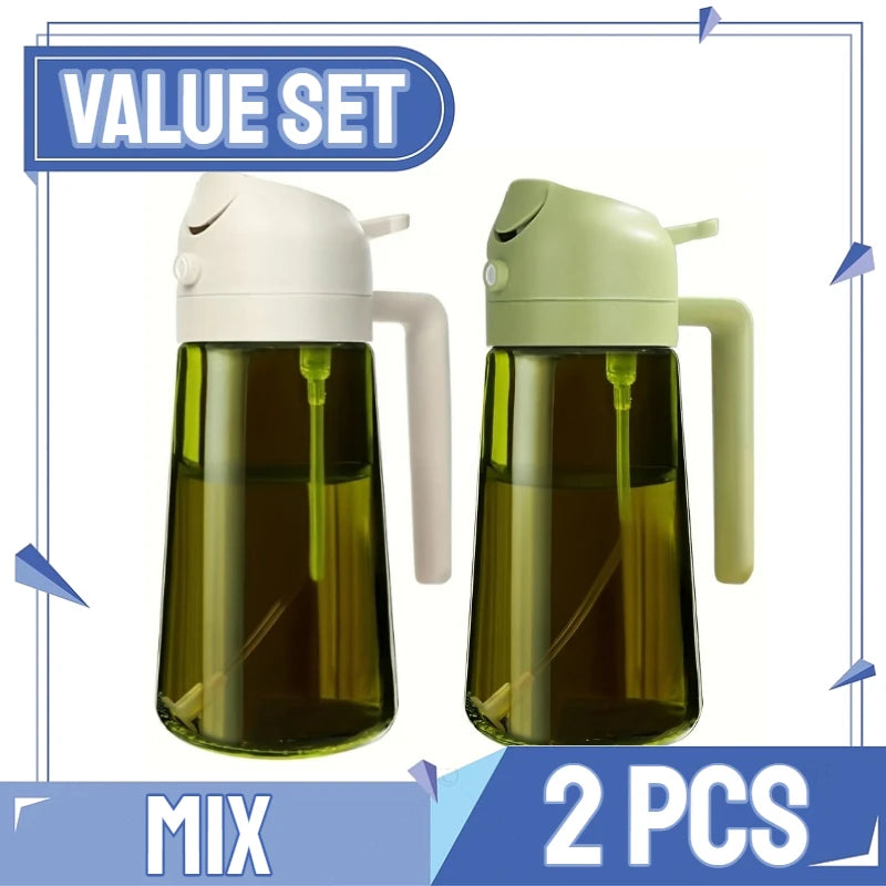 Oil Dispenser Seasoning Accessories Oil Cruet Bottle Oil Spray Kitchen Utensils for Kitchen Barbecue Oils Sprayer Container Oasis Select Upgraded-whitegreen