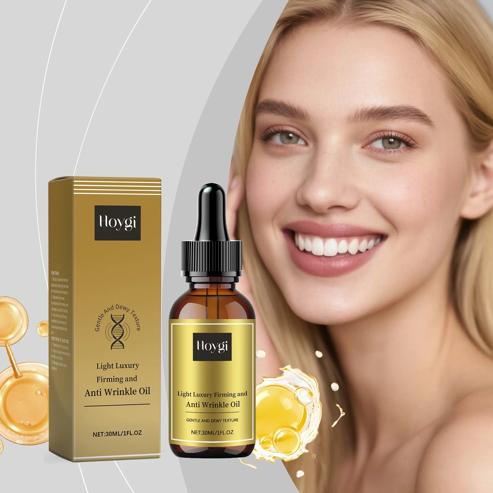 Firming Facial Care Oil Lifting Anti Wrinkle Lightens Lines Tightens Skin Nourishing Smoothing Soften Brightening Face Serum Oasis Select