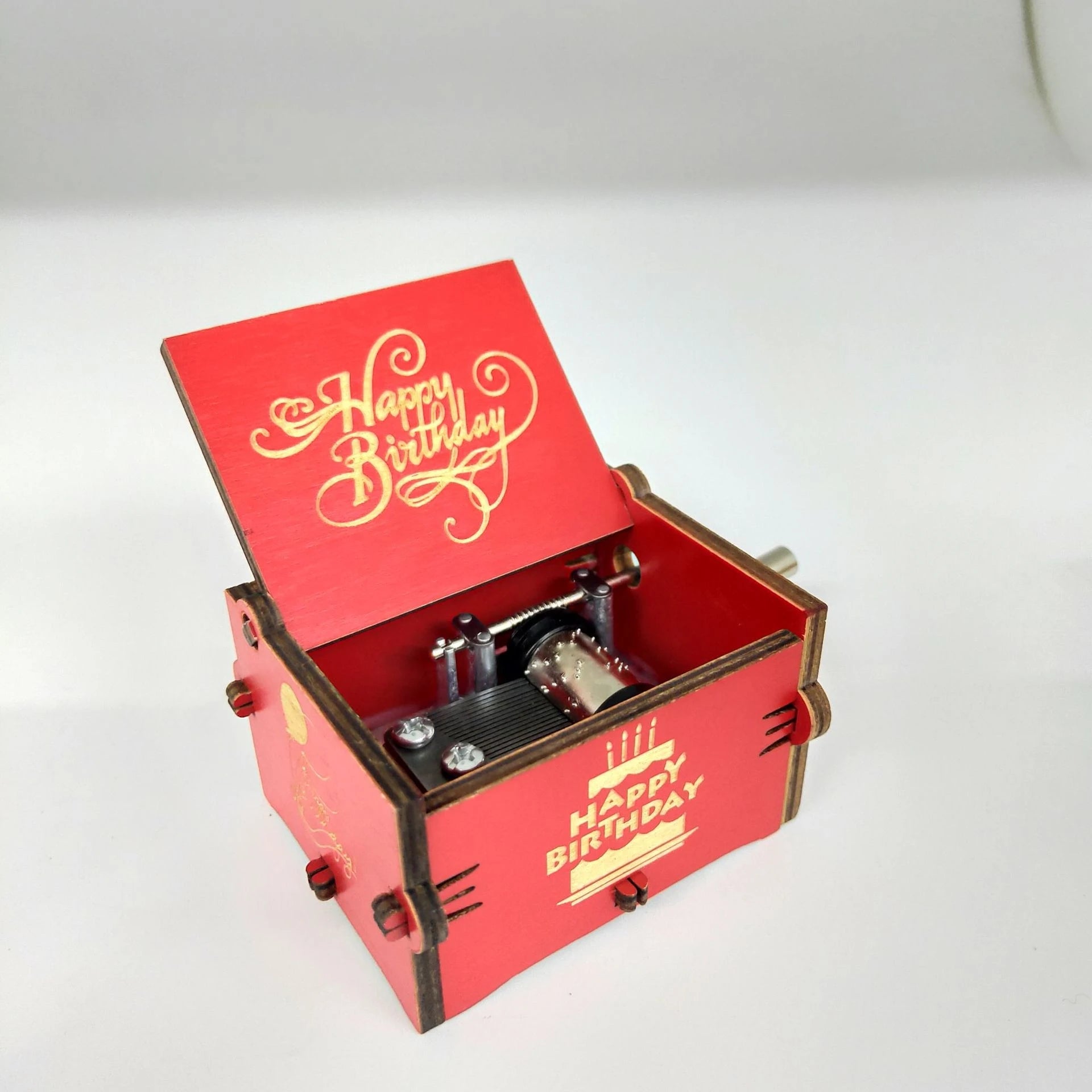 Happy Birthday, Music Hand cranked Music Box, Creative Ornament, Colorful Birthday Gift, Wooden Music Box Oasis Select 8