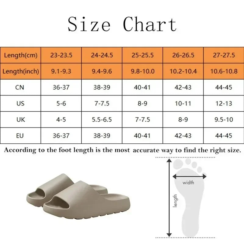 Fashion slippers, cloud thick-soled sandals, couple bathroom slippers, home and outdoor men's slippers, women's EVA sandals Oasis Select