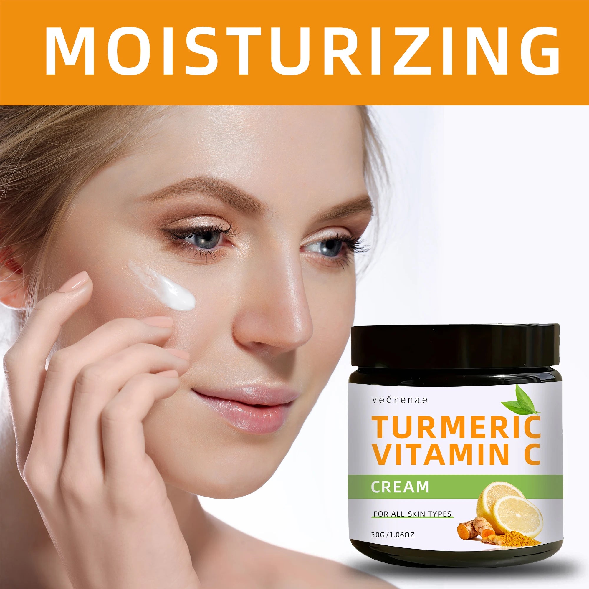 Turmeric & Vitamin C Face Cream – Firms & Brightens All Skin