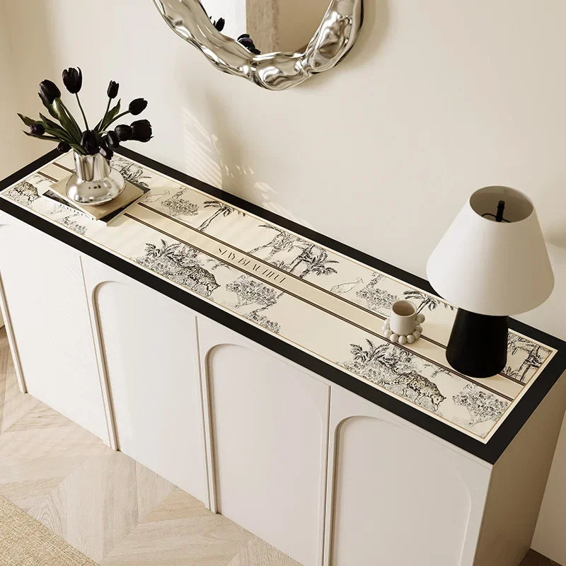 Light Luxury Side Cabinet Table Mat Oil-proof Waterproof Washless TV Cabinet Shoe Cabinet Countertop Protective Mat Cover Oasis Select 30x90cm 5