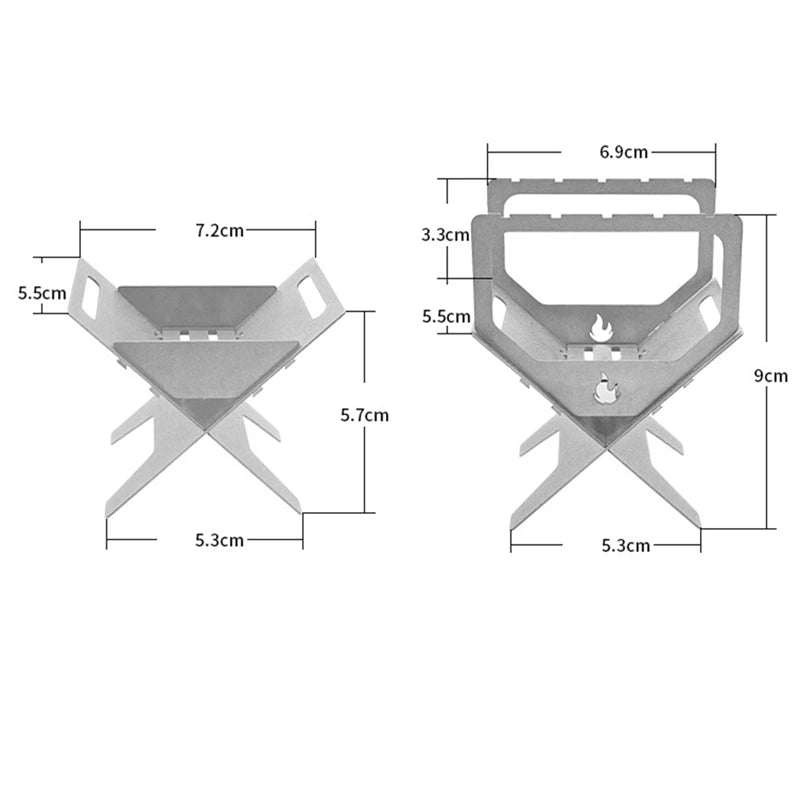 WISH Titanium Alloy Folding Portable Mini Alcohol Furnace Camping Incense Burner Multifunctional Aromatherapy Holder Oasis Select