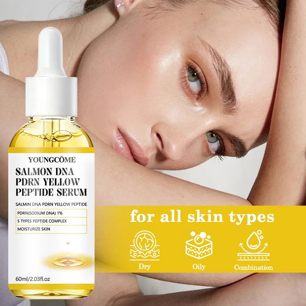 Salmon DNA PDRN + Yellow Peptide Complex Serum - Face Firming, Hydrating, Skin Repair, Radiance Glow, Lifting Treatment for Dull Oasis Select