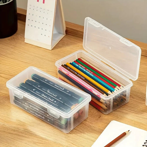 1/4pcs Large Clear Plastic Storage Boxes with Hinged Lids Ideal for Jewellery Ornaments Home Supplies and Office Organization Oasis Select