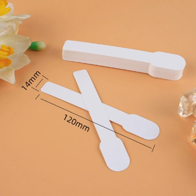 100pcs/lot Round Head Testing Aromatherapy Fragrance Perfume Essential Oils Test Tester Paper Strips Flower Shape Oasis Select 7EA