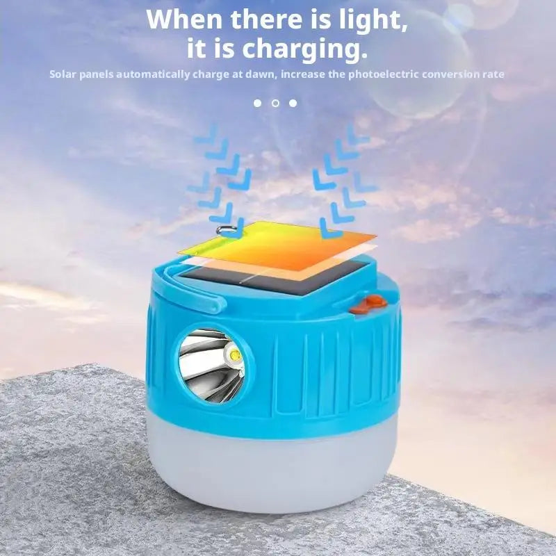 Led Emergency Camping Light, Solar Charging 2-In-1 Flashlight, Outdoor Adventure Camping Light Oasis Select