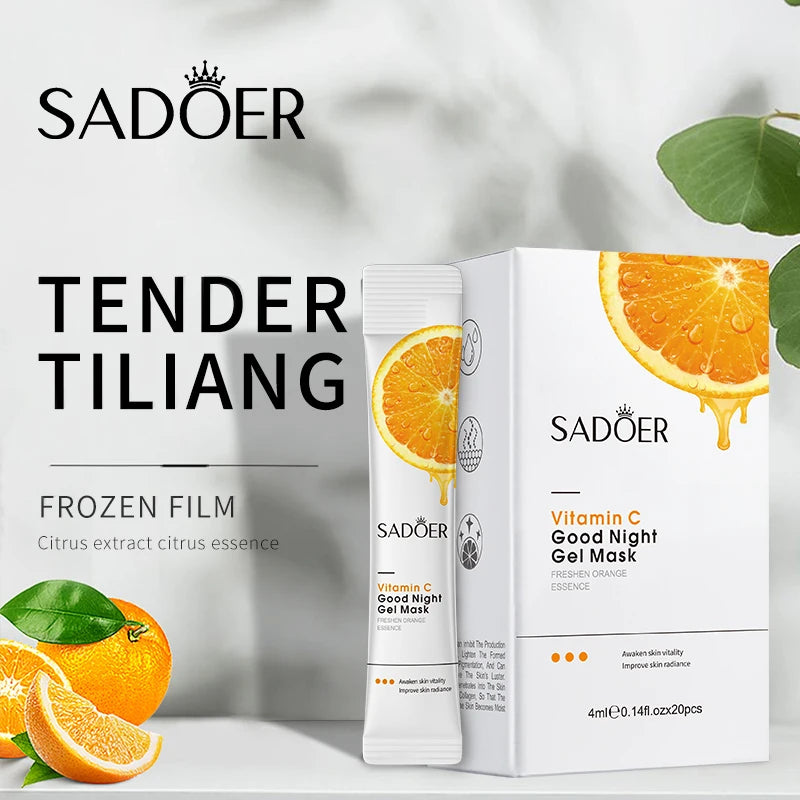 20pcs/box SADOER Sleeping Facial Masks Face Moisturizing Hydrating Anti-aging Whitening Anti Wrinkles Face Mask Facial Skin Care Oasis Select