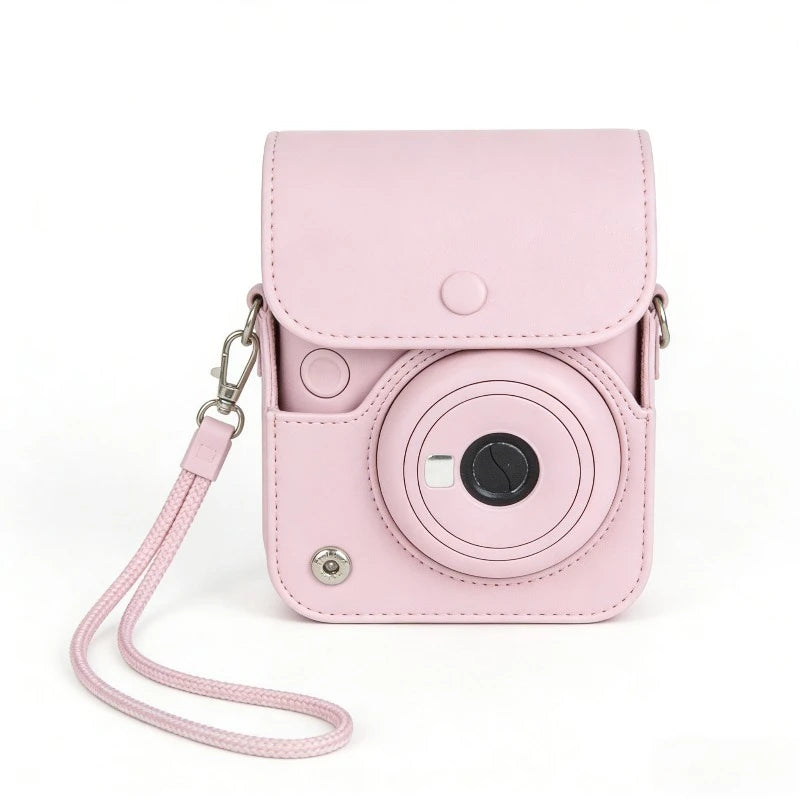 Fuji Polaroid Mini 12 Solid Color Camera Bag Digital Camera Storage Protective Case Crossbody Carry Case Accessory Oasis Select