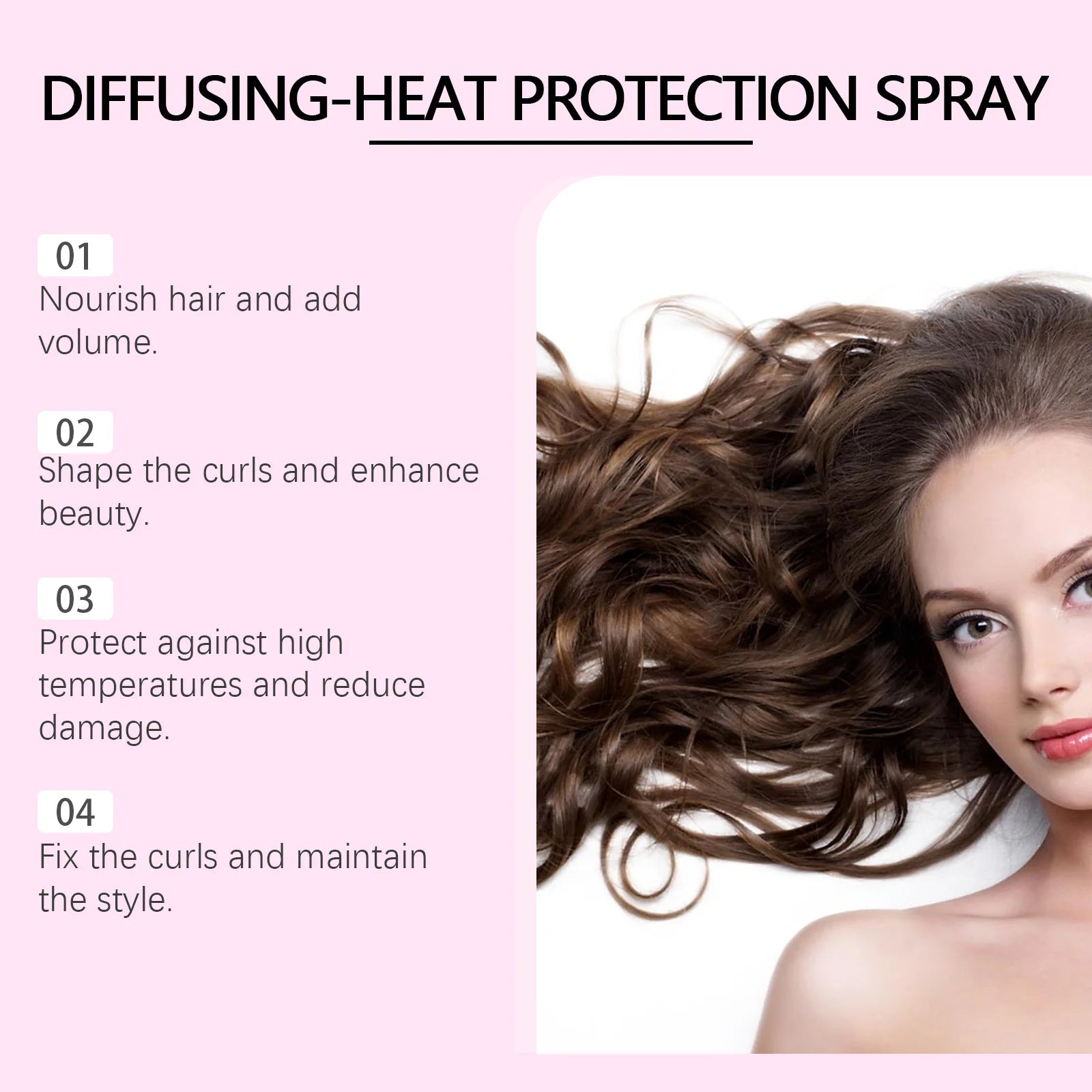 HOEGOA Anti-Frizz Curl Setting Spray – Volume & Shine 100ml