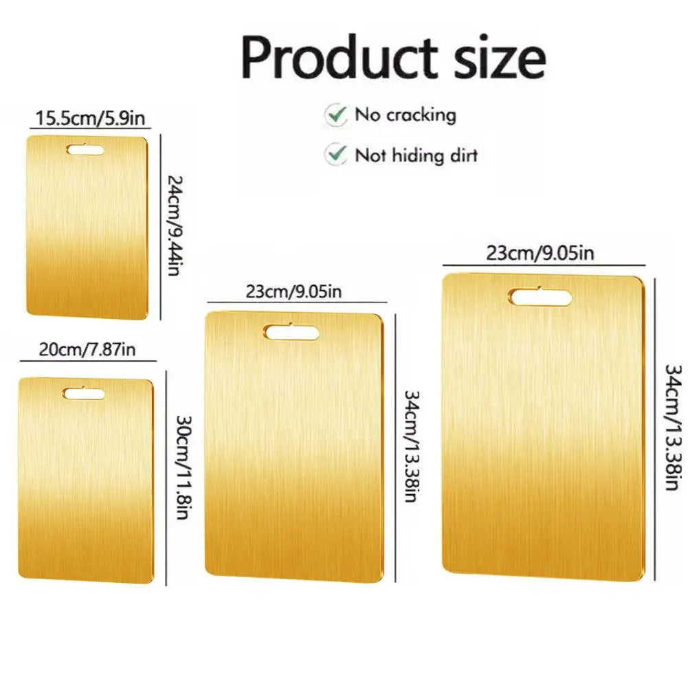 NEW Cutting Boards for Kitchen Stainless Board Steel Thickened Double Sided Food Grade Portable Fruit Meat Chopping Oasis Select