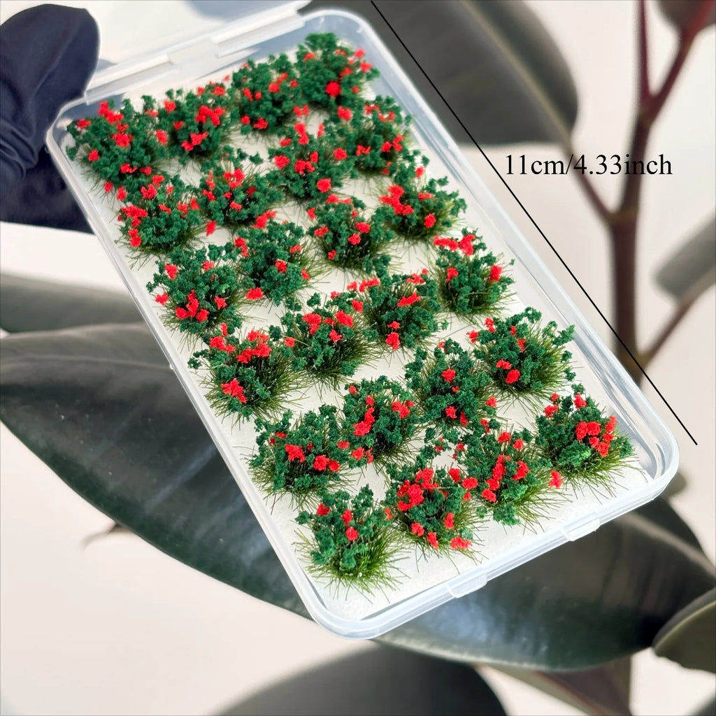 Grass Tufts Static Scenery Model Sand Table Building Layout Flower Cluster Landscape Wargame Miniature Garden Decor Oasis Select