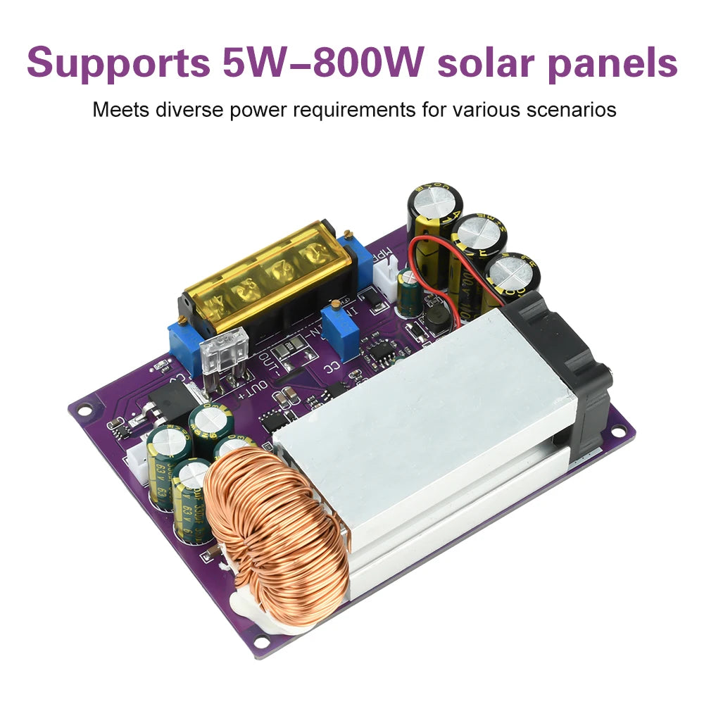 800W 25A MPPT Solar Charger Power Supply Module 18V-90V to 2-60V DC-DC Step Down Buck Converter Auto Charging Board Ideal Diode Oasis Select