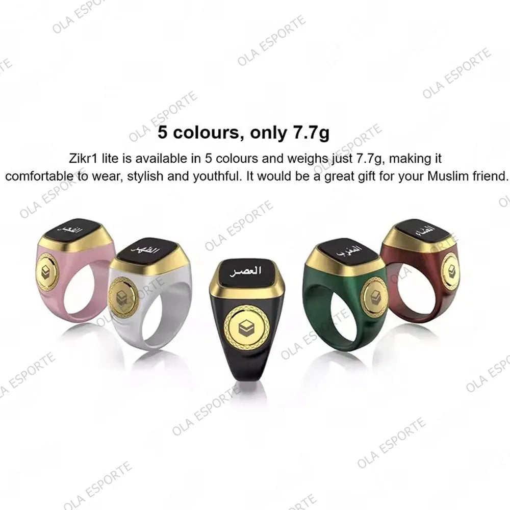 Smart Zikr Ring – Digital Tasbih, Qibla & Prayer Reminder