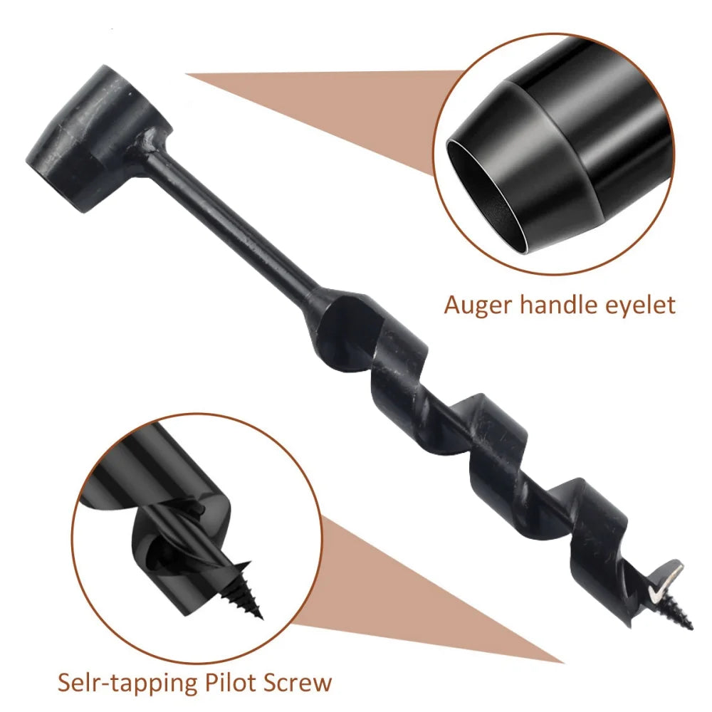 SLADE Manual Auger Drill – Carbon Steel Bushcraft Wood Tool Manual Auger Drill Oasis Select