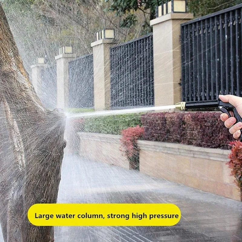 Automobile High-pressure Car Wash Water Gun New Copper-plated Nozzle Thickened Long Rod Family Car Dual-purpose Tool Oasis Select
