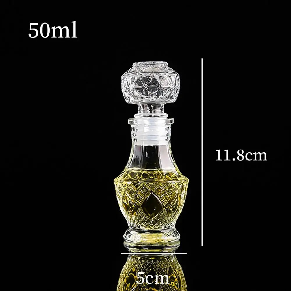 Mini Spirit Alcohol Liquor Bottle 50ml Transparent Glass Whiskey Decanter Handmade Diy Gift Bottles Perfume Glass Container Oasis Select 01 50ml