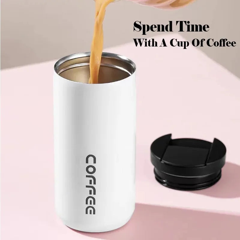 Stainless Steel Coffee Thermos Bottle Thermal Mug Leakproof Car Vacuum Flasks Coffee Cup Travel Portable Insulated Bottles Oasis Select