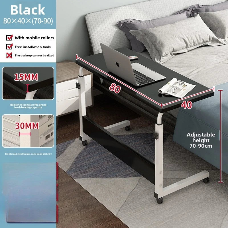 Multi-functional Household GoodsRemovable Bedside Table Lifting Table Lazy Computer Table Oasis Select Black-A