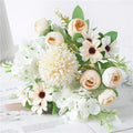 Artificial Silk Hydrangea Peony Bouquet – Wedding & Home Decor Artificial Flower Bouquet Oasis Select Champagne
