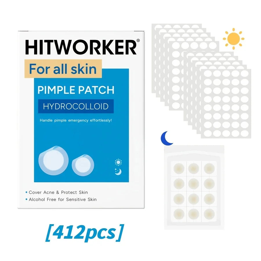 252/412/812pcs circular acne patches. Suitable for all kinds of light skin color, 24-hour protection, invisible coverage, non ir Oasis Select 412pcs