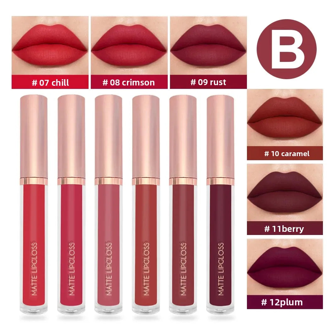 Mirsist Matte Liquid Lipstick Set – 6 Waterproof Lip Glazes