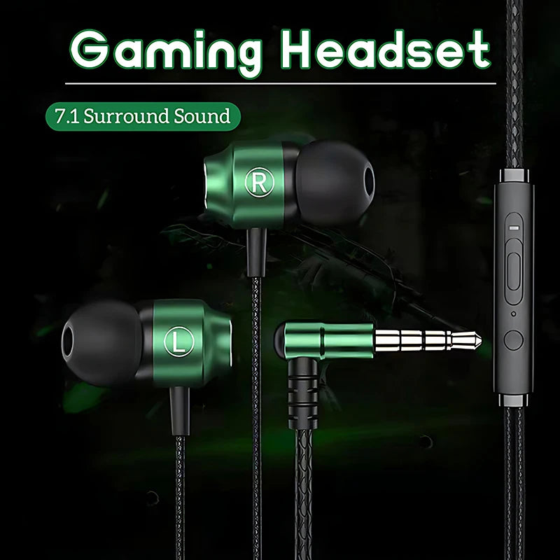 9D HIFI Heavy Bass Game Earphones 3.5MM AUX/Type-C 90° L Elbow Metal Magnetic Music Earbuds With Mic In-Ear Headsets For Android Oasis Select
