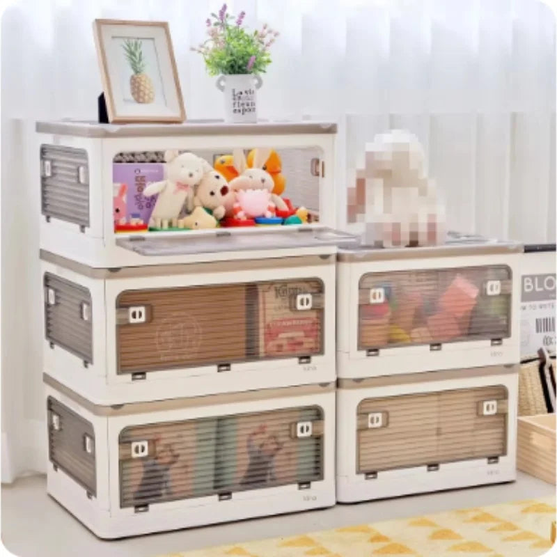 Large Capacity Storage Box with Lid Toys Books Food Sundries Organizer Foldable Car Storage Bin Closet Clothes Container Outdoor Oasis Select