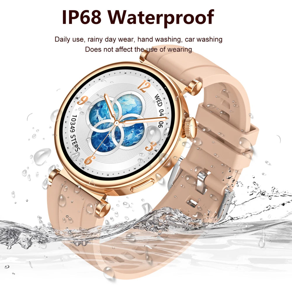 Fashion Women 1.3" AMOLED Screen Smart Watch IP68 Waterproof Sports Fitness Blue Tooth Call Smartwatch Lady NFC Music Heart Rate Oasis Select