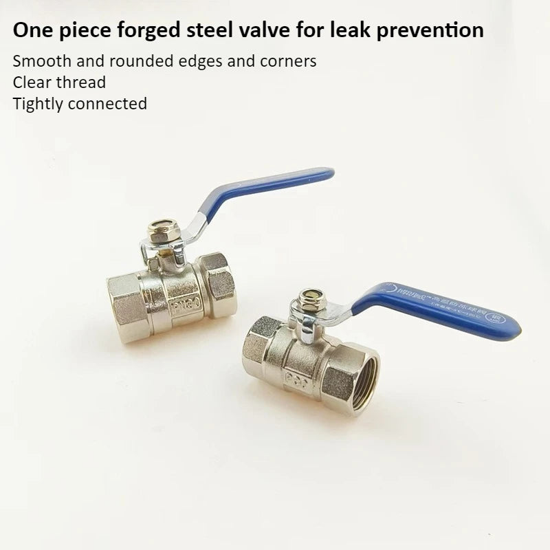 Stainless Steel Double Inner Thread Ball Valve 1/2 "3/4" 1 1.2 1.5 2 Inch BSPT Diameter Ball Valve Water Gas Oil Switch Oasis Select