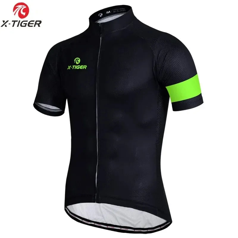 X-TIGER Summer Men's Cycling Jersey 3 Colors Breathable Quick Dry Short Sleeve MTB Road Bicycle Jerseys Cycling Shirt Oasis Select 1903 XXXL
