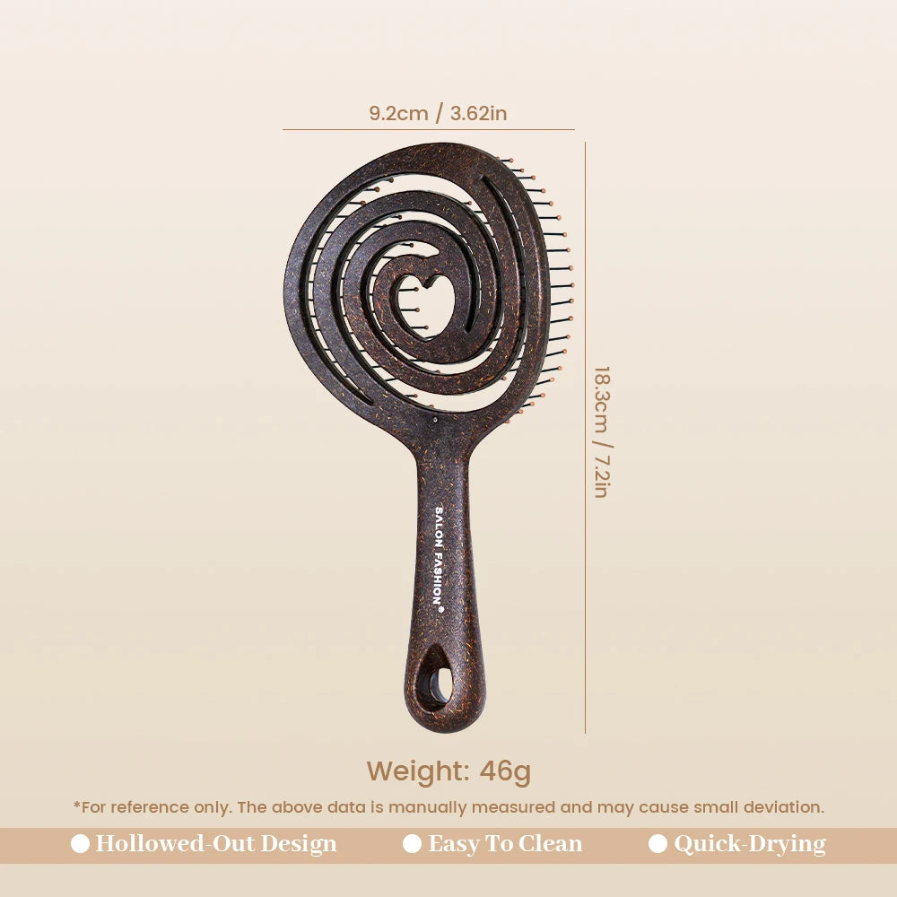 Hollow Detangling Hair Comb – Scalp Massage, Wet & Dry Use Hair Detangling Comb Oasis Select