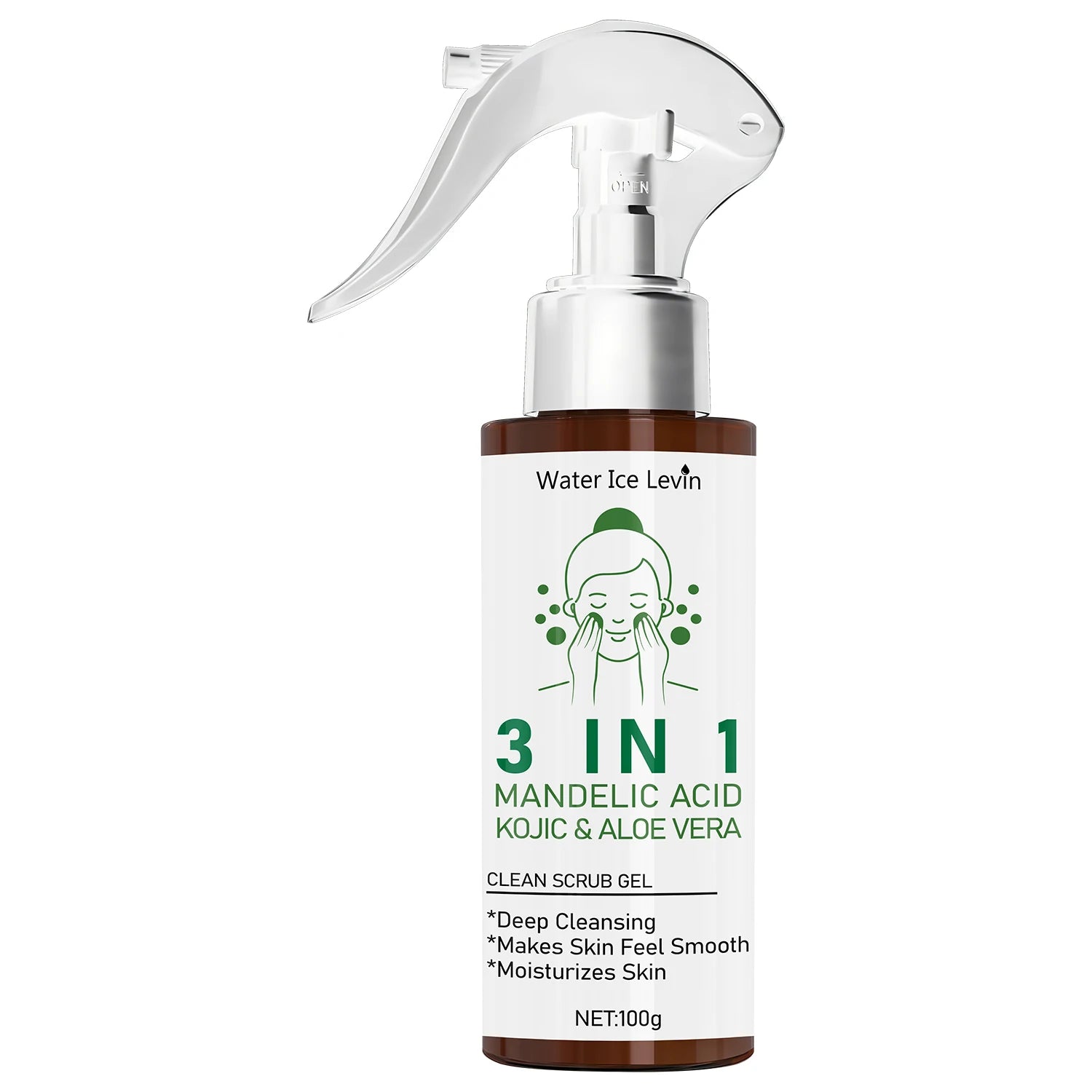 3-in-1 Mandelic Acid & Kojic Acid Scrub Gel with Aloe Vera Exfoliating Scrub Gel Oasis Select WHITE 100g
