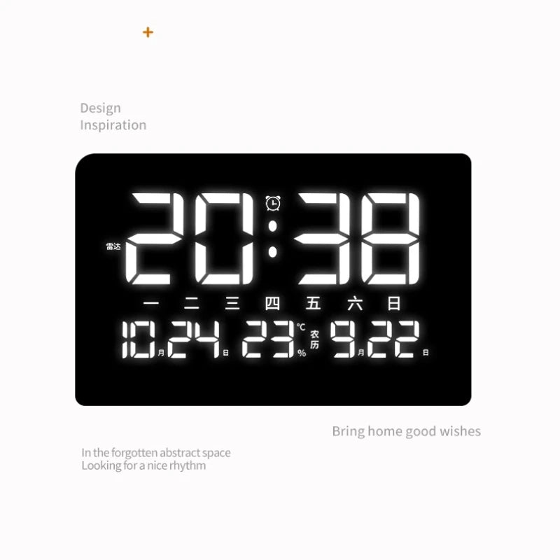 Household Perpetual Calendar Electronic Wall Clock Led Silent Luminous Calendar Smart Alarm Clock Table Clock Oasis Select