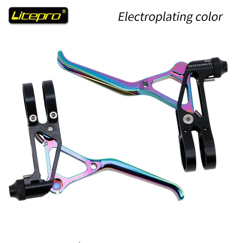 Litepro brake lever road bike small wheel V brake lever 64g LPCNC handbrake lightweight color version Oasis Select a pairv 1