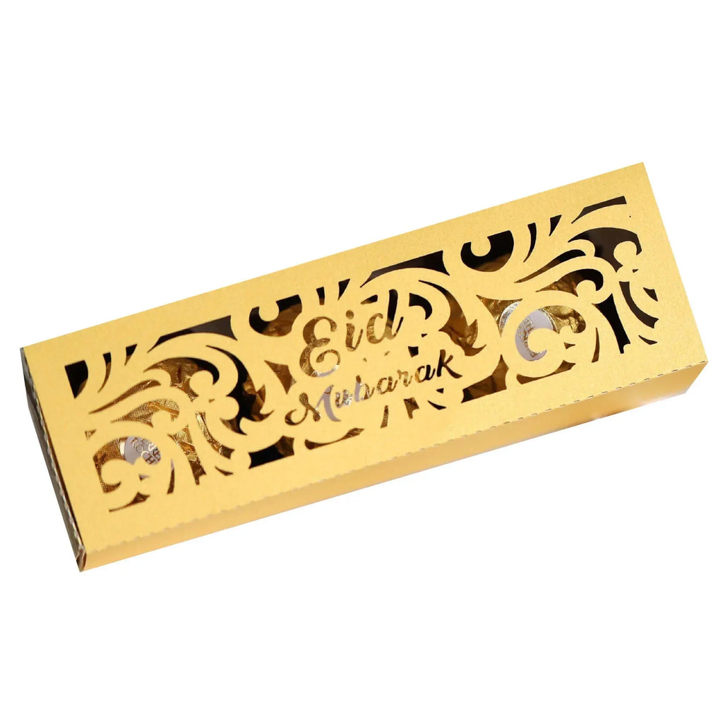 10Pcs EID Mubarak Candy Box Ramadan Kareem Candy Cookie Packing Box Muslim Islamic Festival Party Decoration Supplies Oasis Select Gold 10pcs 12x4x4cm
