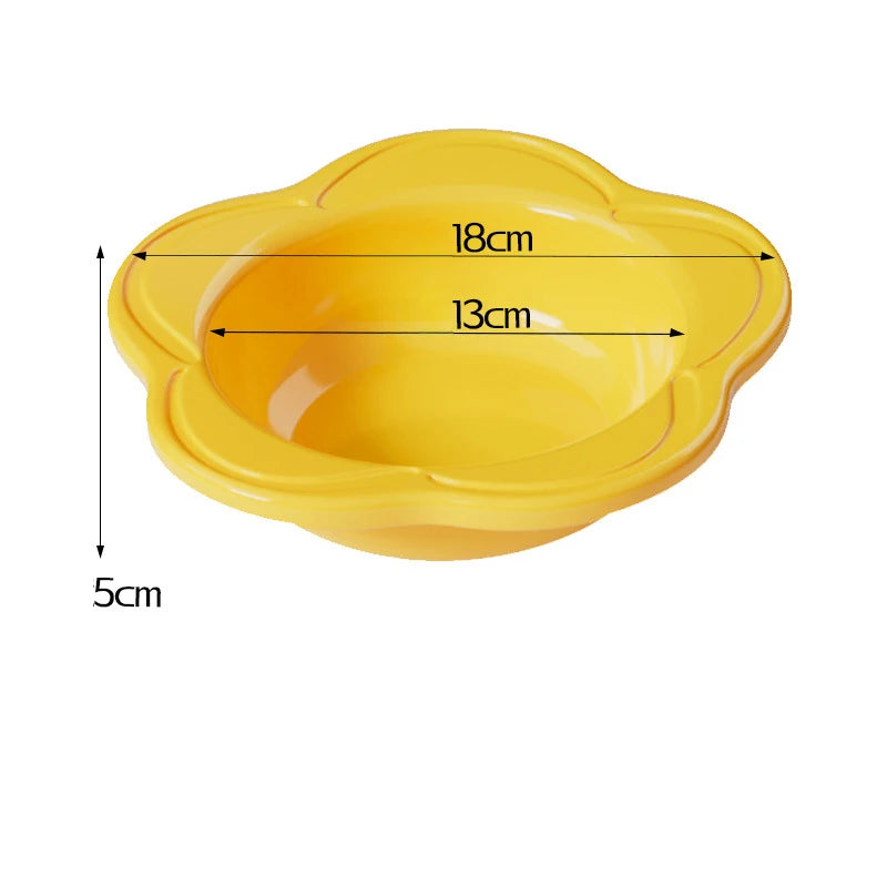 Reliable Stand-up Ceramic Cat Bowl with Pretty Floral Design; Pet Food and Water Dish for Neck Wellness Oasis Select A13