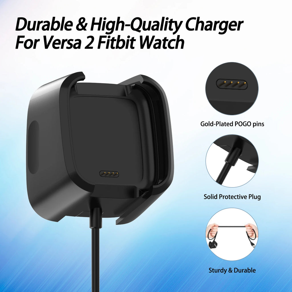 Fitbit Versa 2 USB Charger Dock & Charging Cable Stand Smartwatch Charger Dock Oasis Select