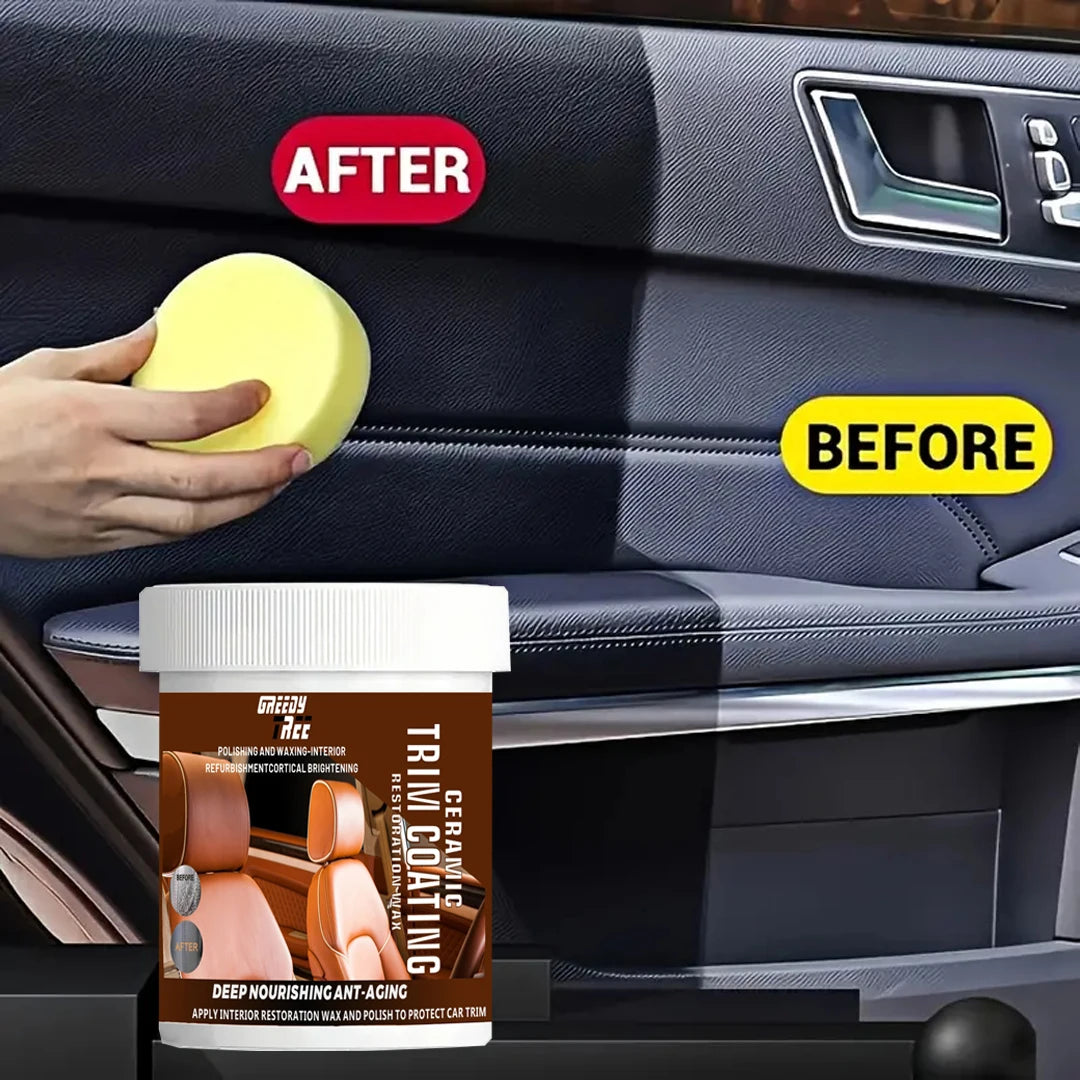 GREEDY TREE Crystal Clear Car Plastic Restorer - Auto Interior & Panel Renewal Wax Coating Agent Car Wax Car Wax Polish Oasis Select