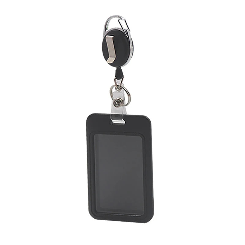 Retractable Slide Cover ID Card Holder & Badge Sleeve