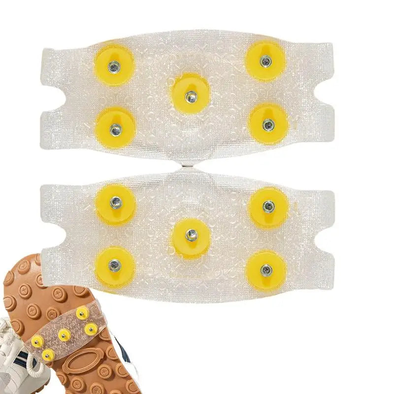 Snow Shoe Spikes Ice Cleats Nail TPE Ice Grips Anti-Slip Ice Cleats Nail Ice Grips With 5 Steel Studs For Ice/snow/slushy Roads Oasis Select 11x5cm