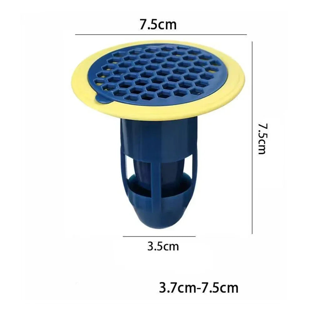 Bath Shower Floor Drain Strainer Cover Plug Trap Silicone Anti-odor Sink Bathroom Water Filter Insect Prevention Deodorant Oasis Select Blue