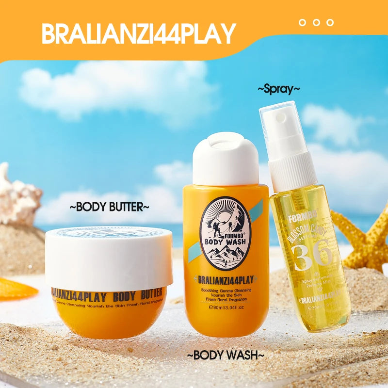 FORMBO 3-in-1 Perfume Set – Body Wash, Butter & Spray Body Care Gift Set Oasis Select 002 BRALIANZI44PLAY