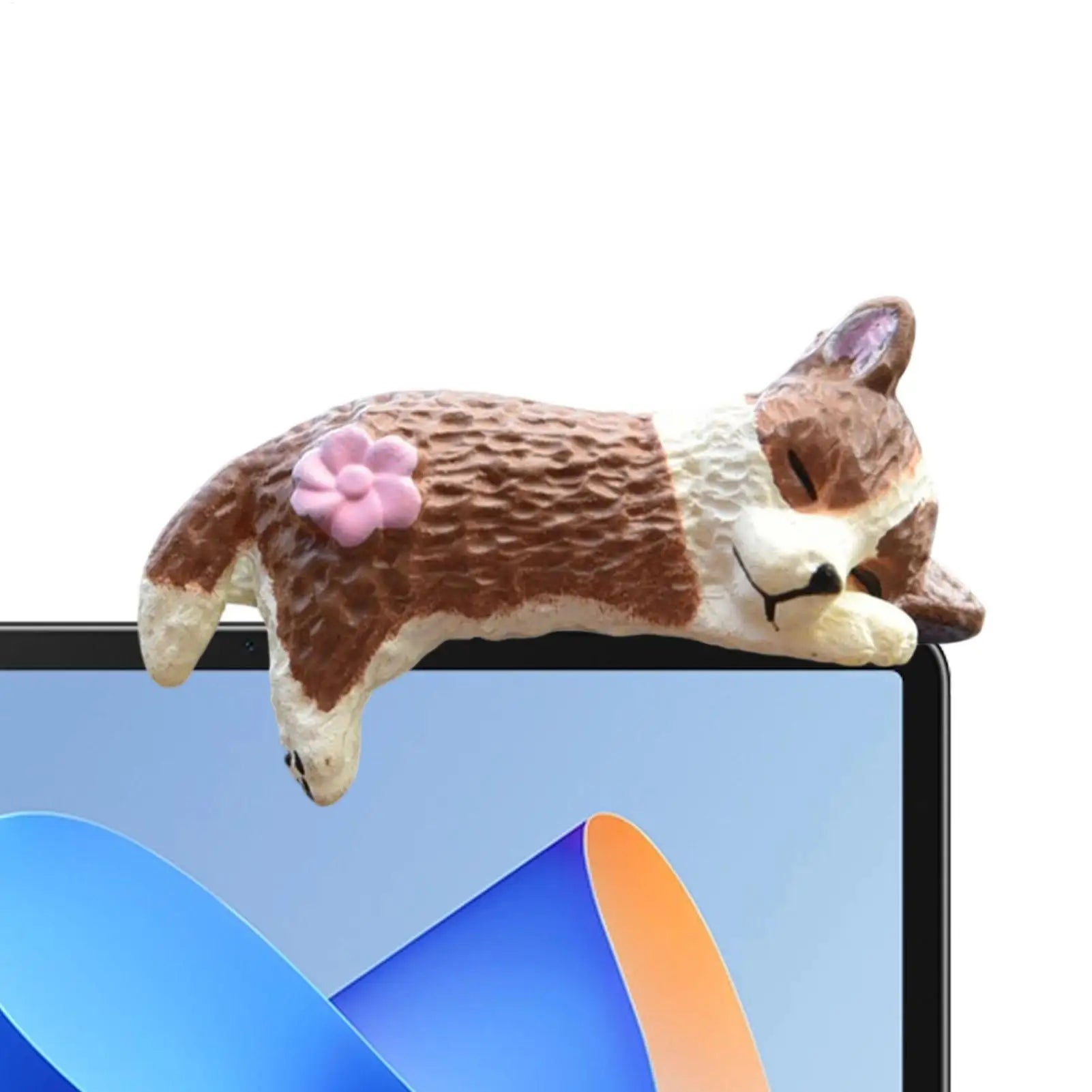 1PC Car Dashboard Decor Cute Dog Figure Screen Figure for Dog Lovers Collectors Gamers Home Office car Interior Decor Oasis Select