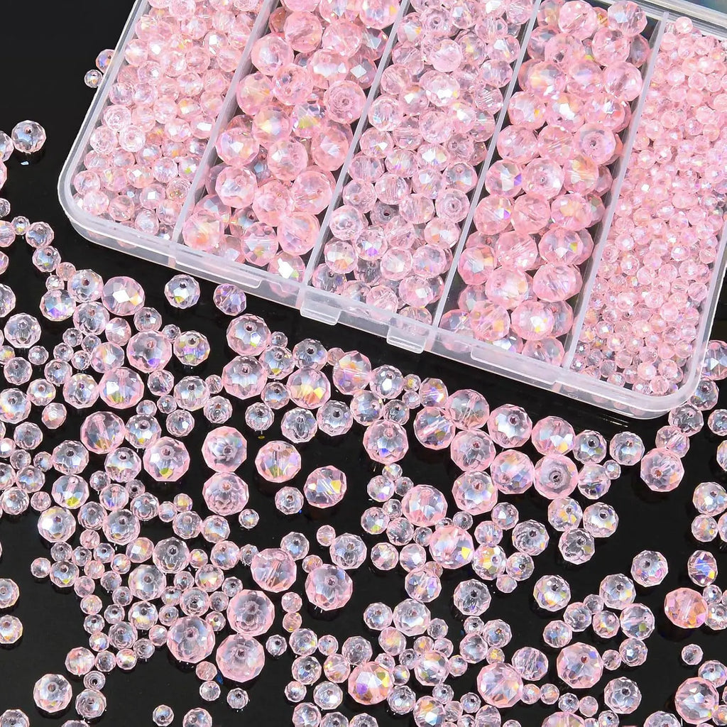 800Pcs 4/6/8/10mm Crystal Glass Beads for Jewelry Making Beads for Bracelets Necklace Pendants Making Supplies Oasis Select 8