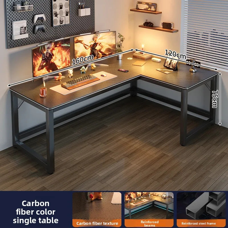 Computer desk Desktop household corner L-shaped game e-sports table Bedroom simple corner writing study desk Oasis Select 160 120CM